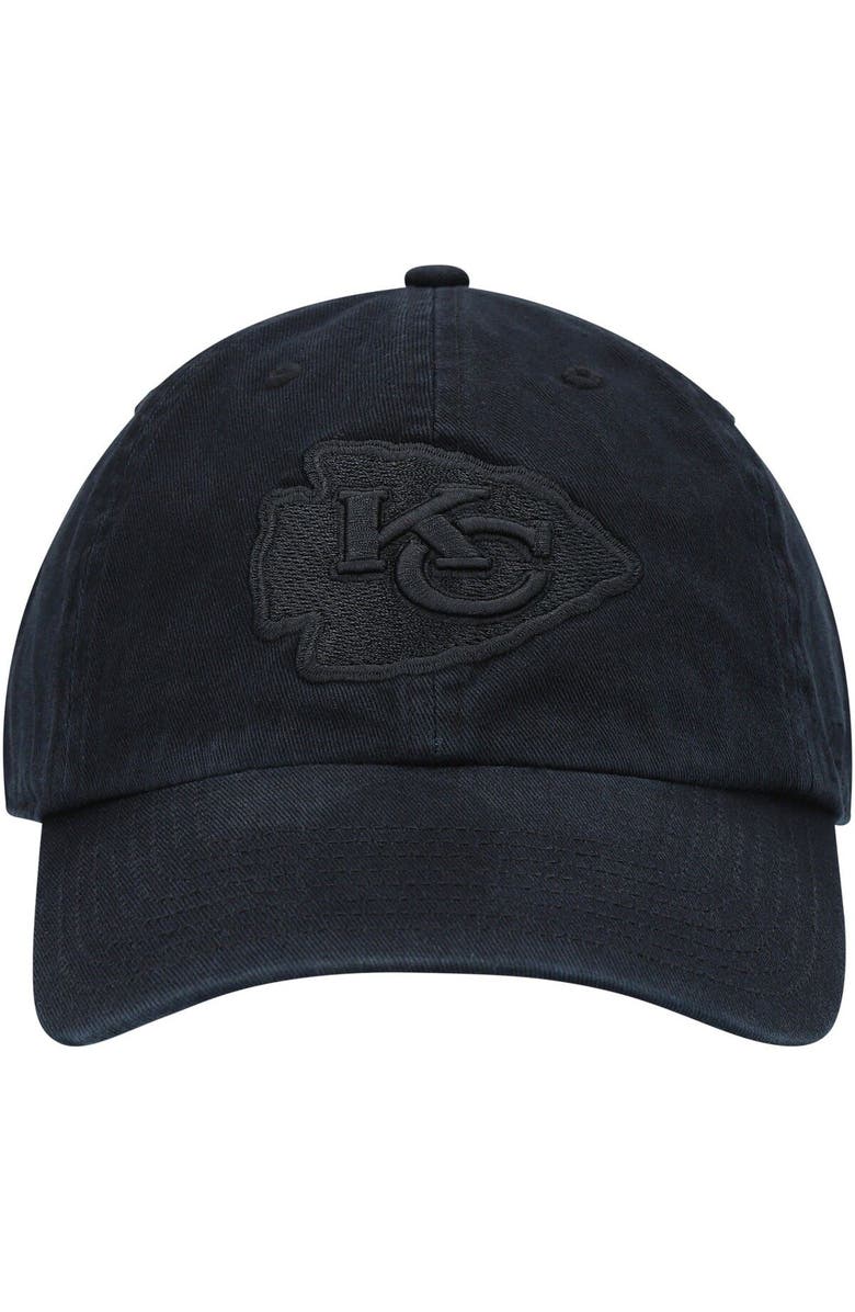 '47 Men's '47 Black Kansas City Chiefs Team Tonal Clean Up Adjustable Hat, Alternate, color, Black