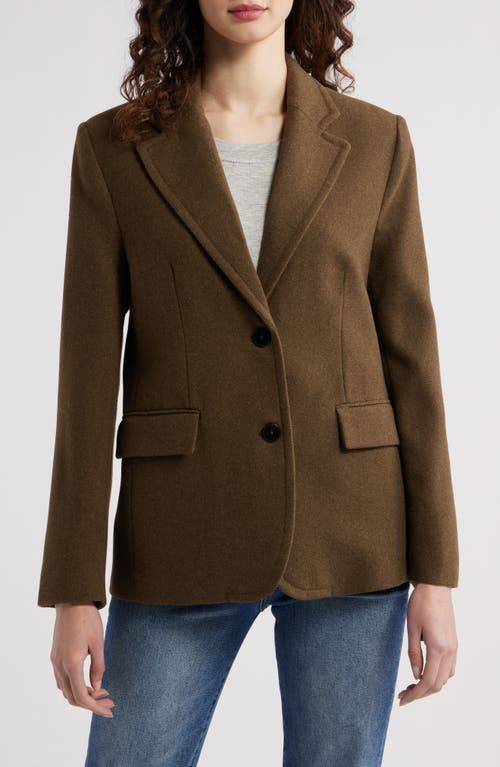 Mango Wool Blend Blazer In Brown