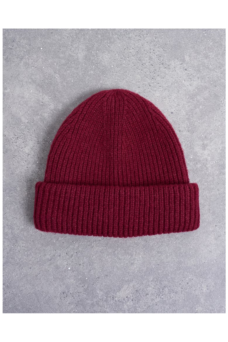Henry Rib Beanie, Alternate, color, BURGUNDY
