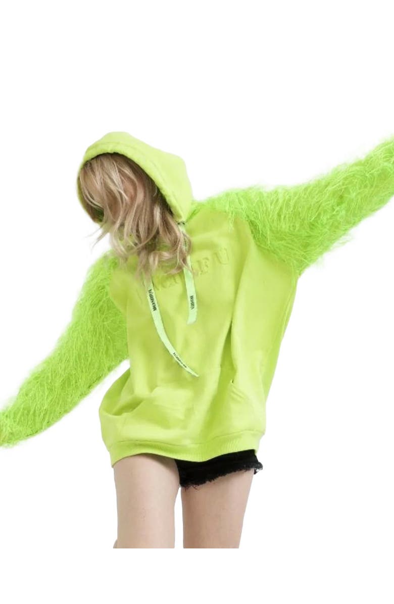 Moshiqa I Woof U Green Human Hoodie, Main, color, Green