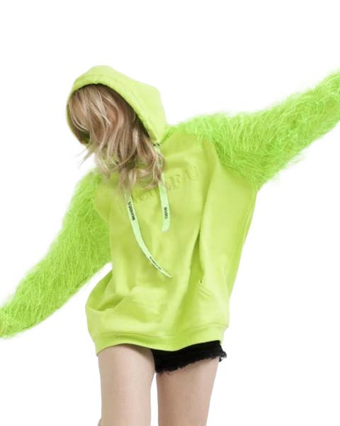 I Woof U Green Human Hoodie