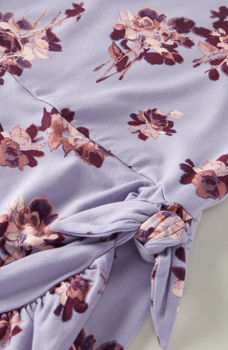 Nordstrom Kids' Knit Faux Wrap Dress, Alternate, color, Purple Heirloom Muse Floral