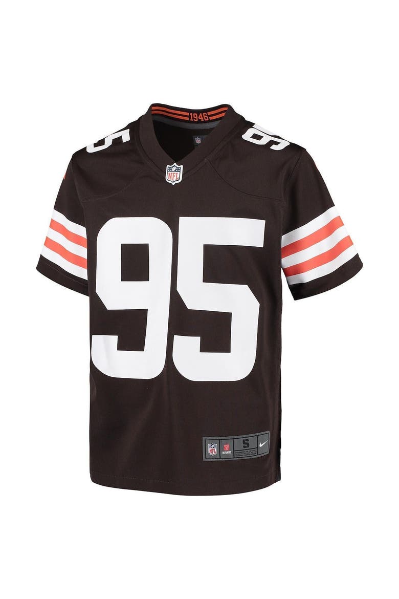 Youth Nike Myles Garrett Brown Cleveland Browns Team Game Jersey, Alternate, color, BROWN