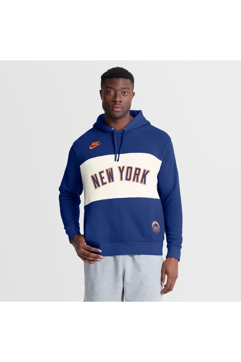 Men's Nike Royal New York Mets 1998-2011 Cooperstown Collection Legacy Color-Block Hoodie, Main, color, Royal