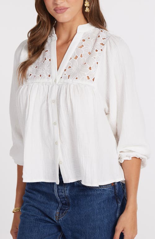 Bishop + Young Flora Texture Blouse In White