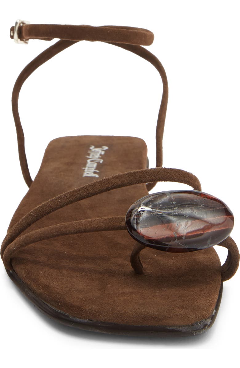 Jeffrey Campbell Lunara Ankle Strap Sandal, Alternate, color, Brown Suede Combo