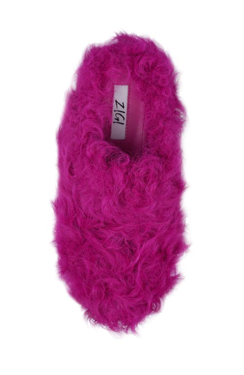 Zigi Fauna Genuine Shearling Platform Clog Slipper In Pink