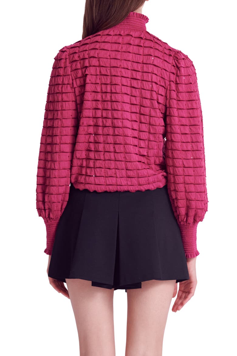 Tiered Ruffle Jersey Top, Alternate, color, BERRY