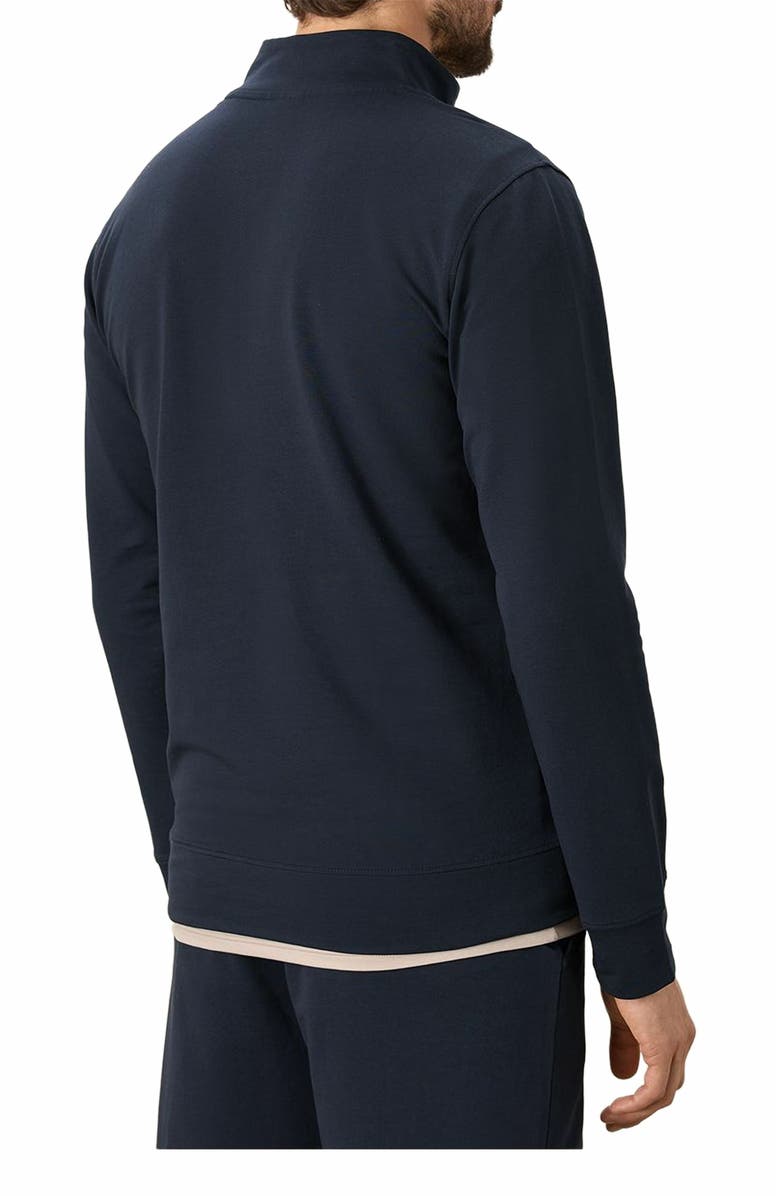 Pact Organic Cotton Stash French Terry Quarter Zip, Alternate, color, Midnight Blue