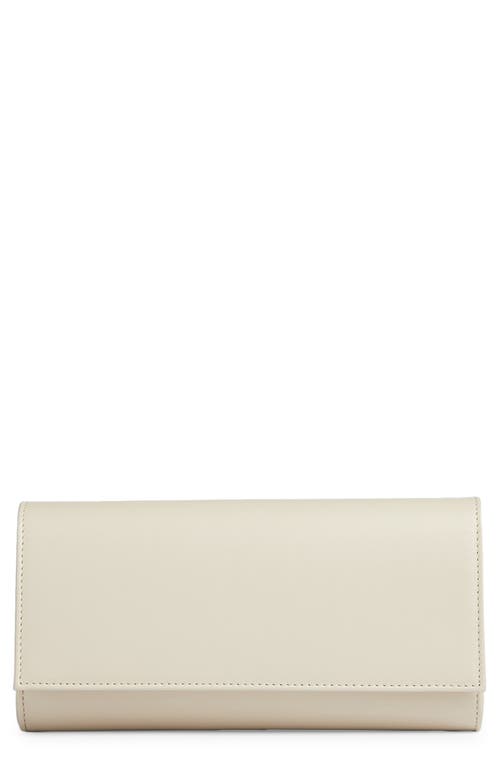 Lk Bennett Erin Small Leather Clutch Bag In Cream