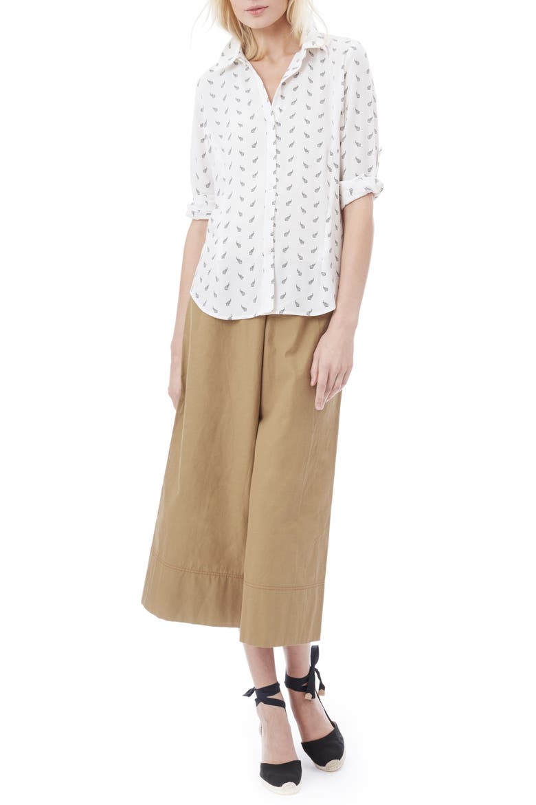 Riley Maternity/Nursing Blouse, Main, color, WHITE ARROW