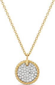 David Yurman Cable Collectibles Pavé Charm with Diamonds in Gold