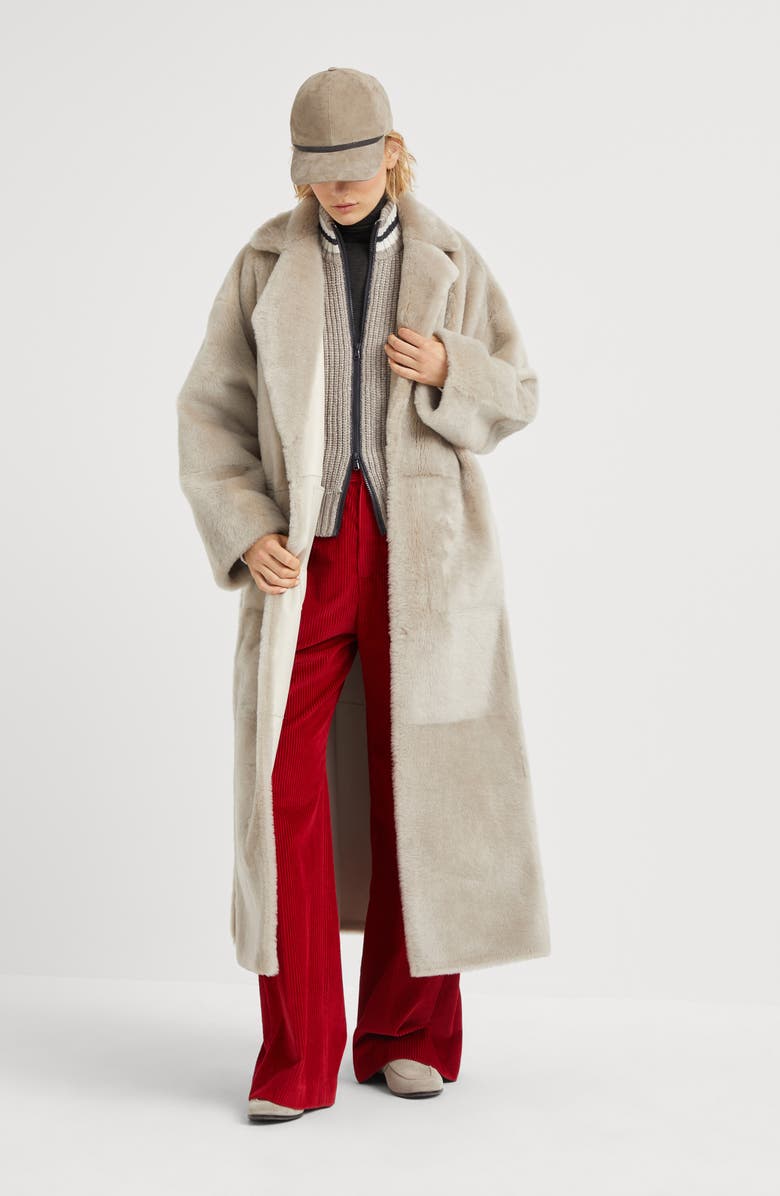 Brunello Cucinelli Shearling reversible coat, Alternate, color, 