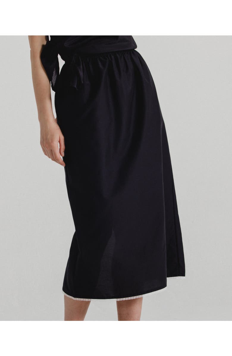 Alas Silk Cotton Skirt, Main, color, Black