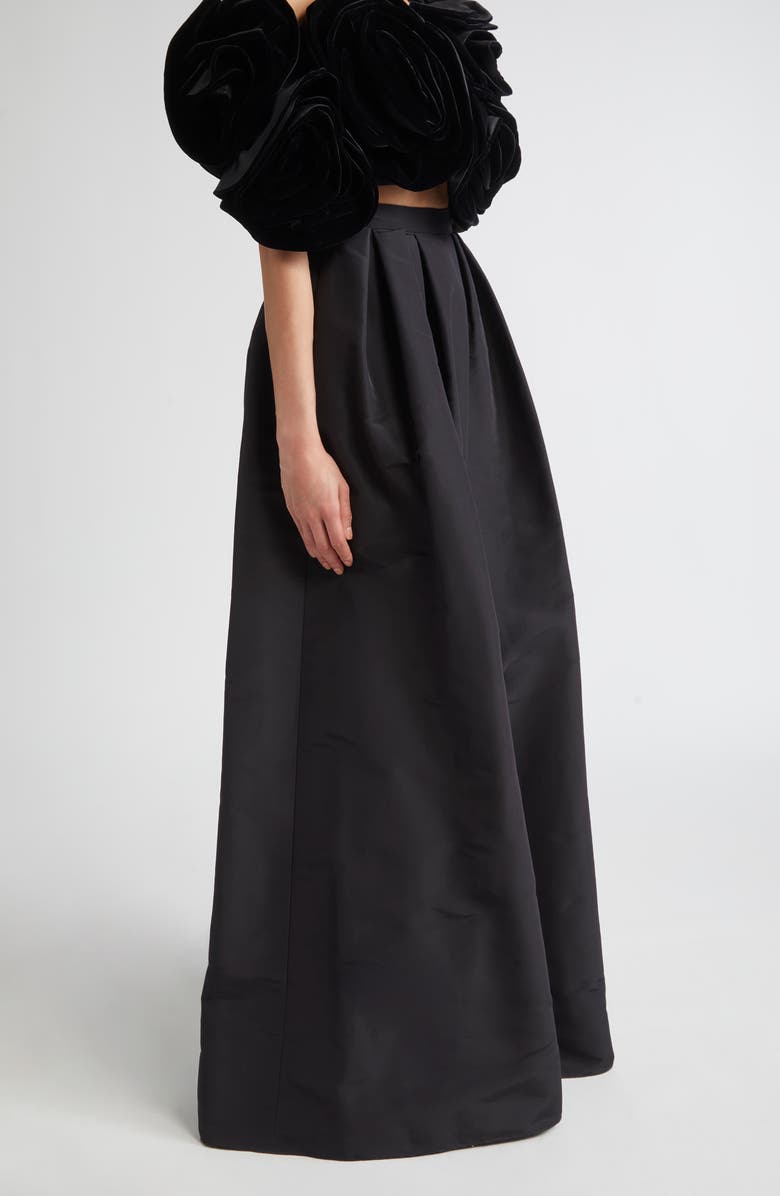 Carolina Herrera Pleated Silk Faille Palazzo Pants, Alternate, color,