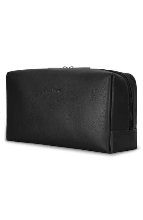 Champs Onyx Leather Dopp Kit In Black