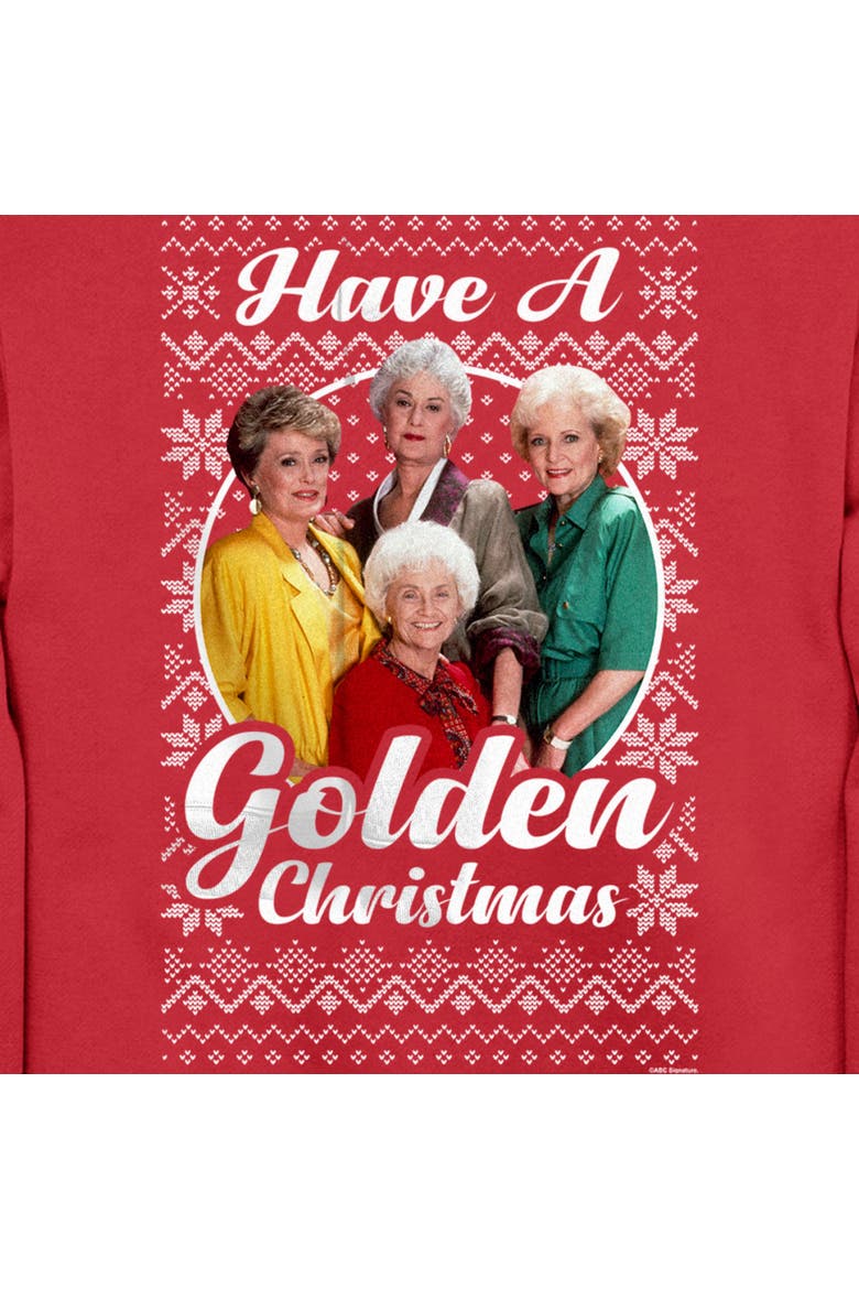 Men's The Golden Girls Ugly Christmas Portrait  Sweatshirt, Alternate, color, Red
