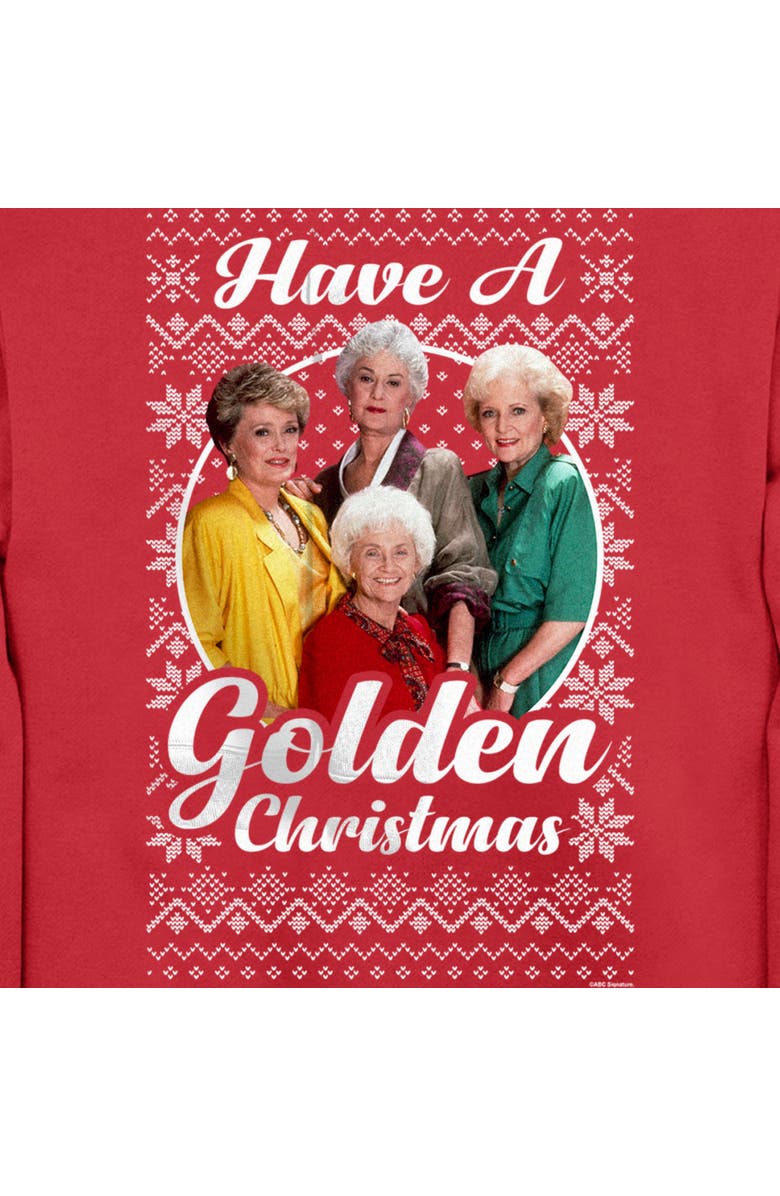 The Golden Girls Men's The Golden Girls Ugly Christmas Portrait  Sweatshirt, Alternate, color, Red