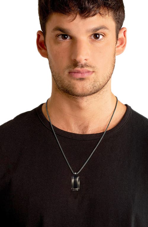 West Coast Jewelry Mens' Brushed Stainless Steel Dog Tag Necklace In Gunmetal