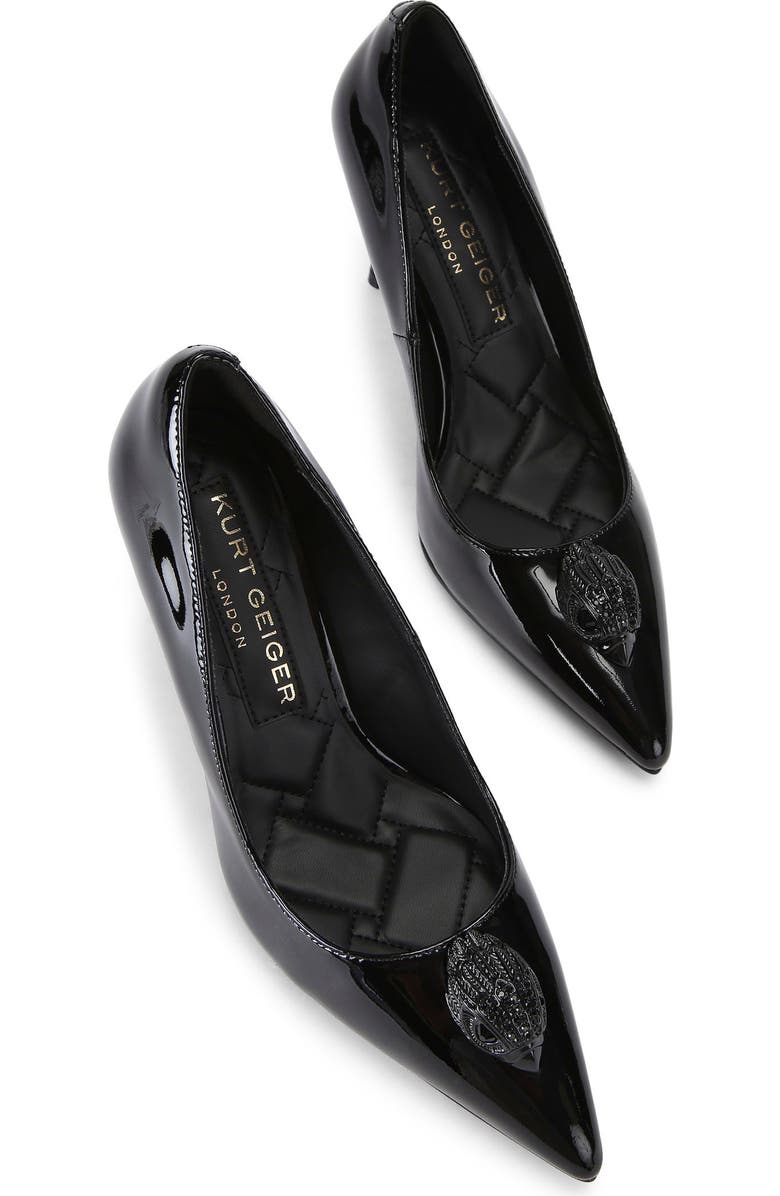 Kurt Geiger London Belgravia Eagle Pointed Toe Court Pump, Alternate, color, Black