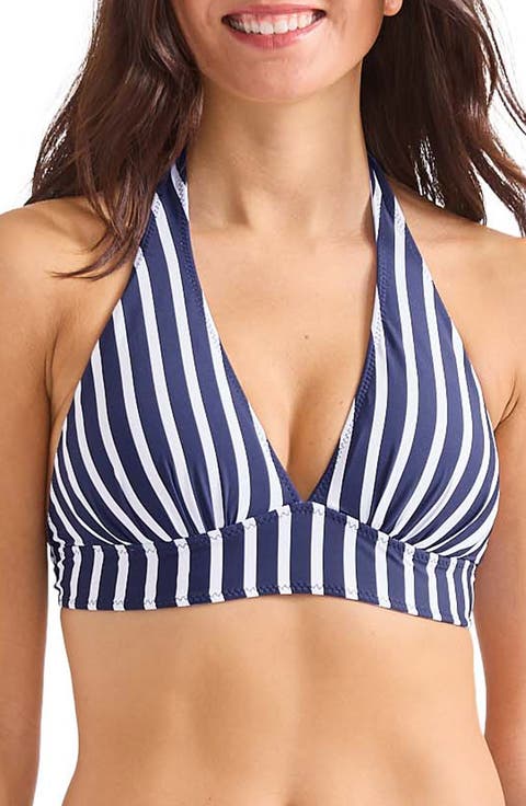Coastline Stripe Reversible Bikini Top
