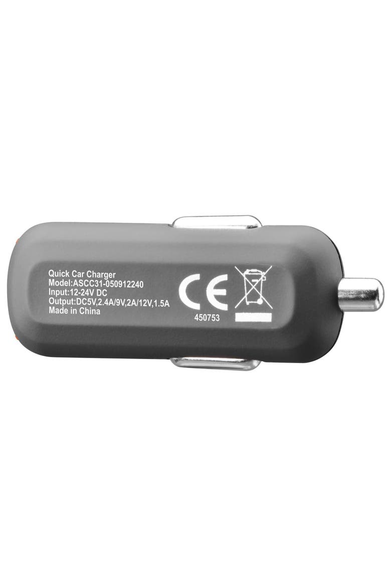 24W ULTRAFAST USB-A Car Charger and USB-A to Micro-USB Cable, Alternate, color, Grey