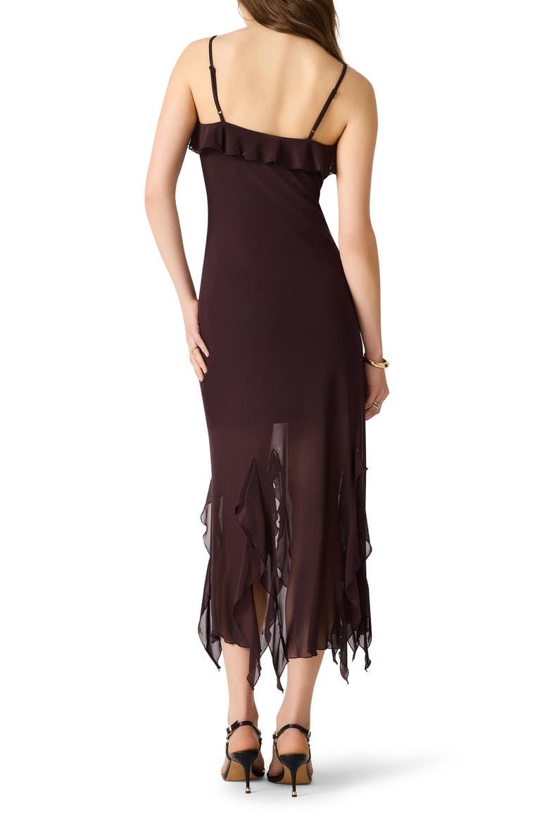 Mariane Ruffle Sleeveless Maxi Dress, Alternate, color, CHOCOLATE