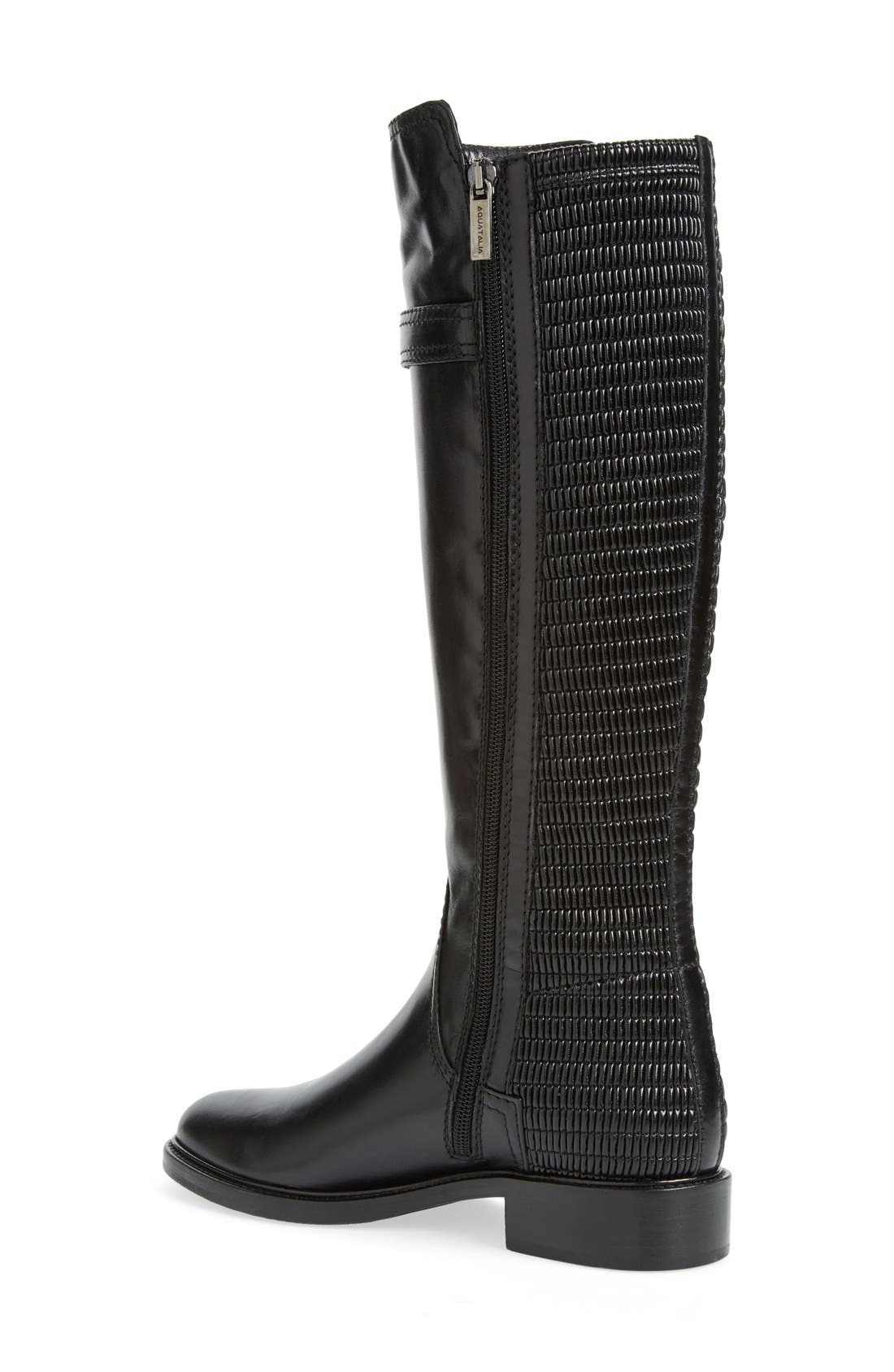 'Gael' Weatherproof Riding Boot, Alternate, color, BLACK CALF