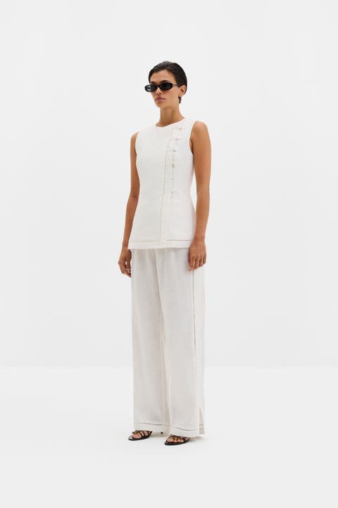 Alessandra Button Detailed Trousers