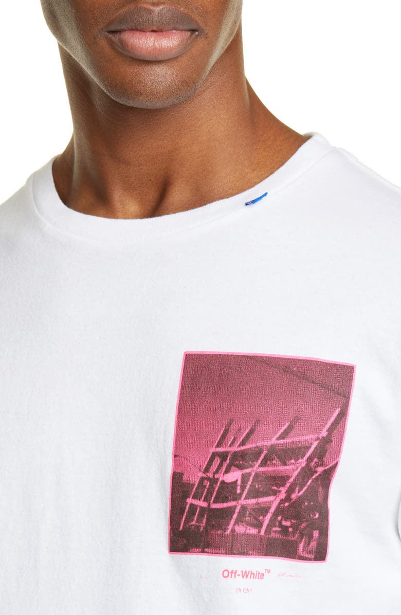 Off-White Slim Fit Halftone Arrow Graphic T-Shirt, Alternate, color,