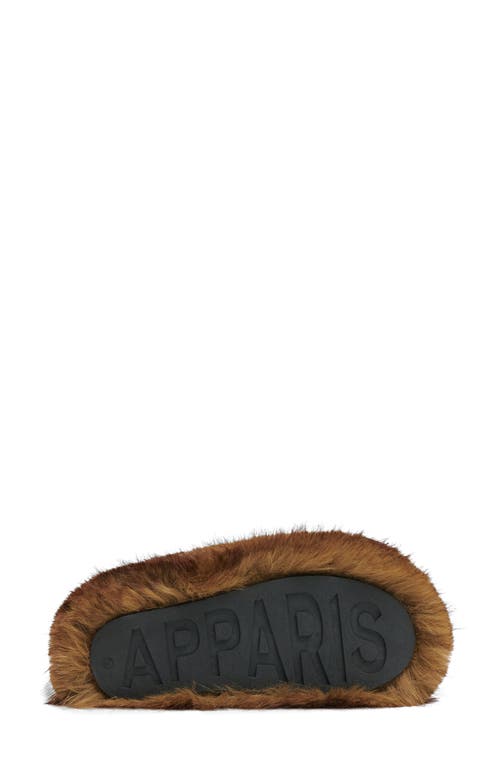 Apparis Misha Faux Fur Mule Slipper In Brown