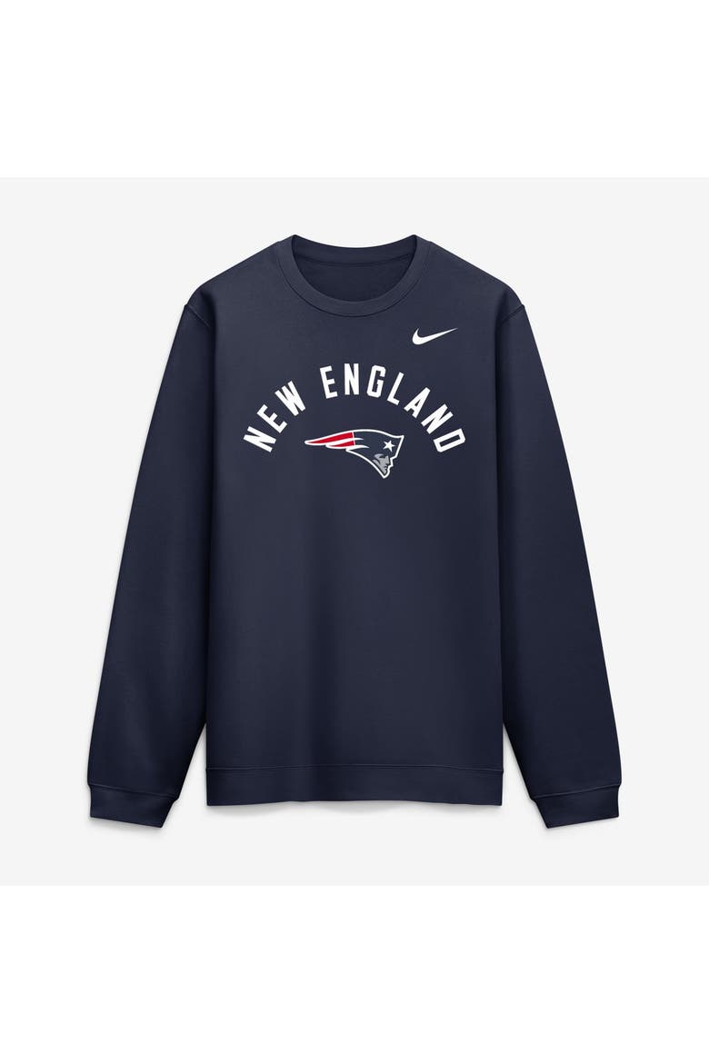 Men's Nike Navy New England Patriots Primetime Club Sweatshirt, Main, color, Navy