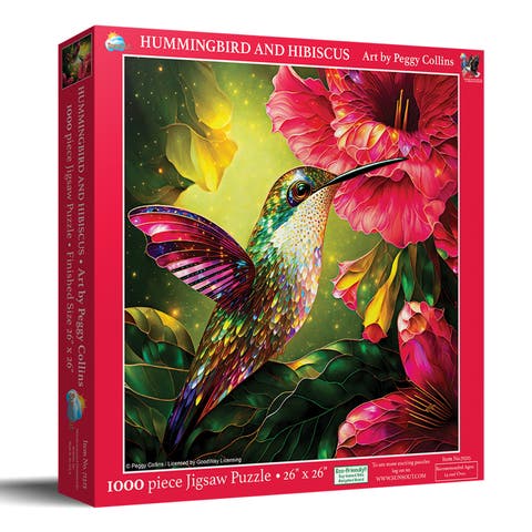 Hummingbird and Hibiscus 1000 piece Jigsaw Puzzle for Adults
