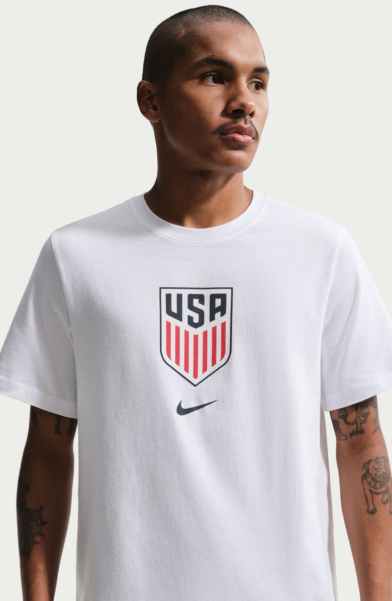 Nike USMNT Crest Cotton Graphic T-Shirt, Alternate, color, White