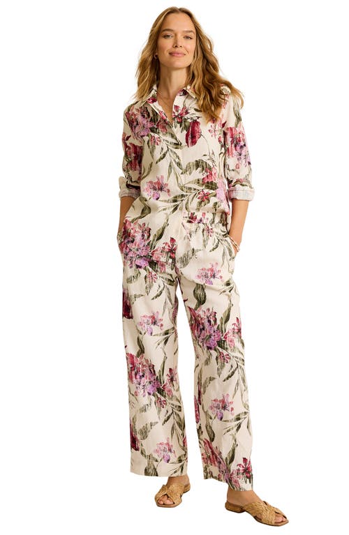 Tommy Bahama Orchid Isle Relaxed Fit Linen Button-up Shirt In Multi
