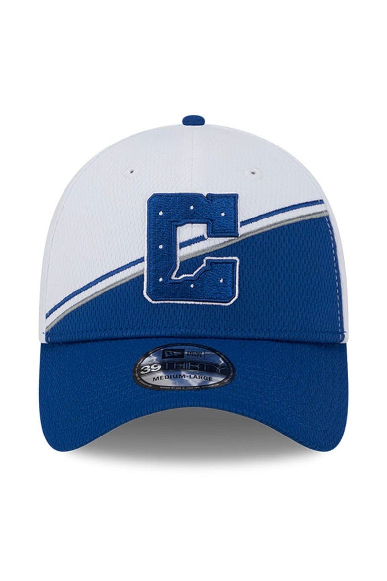 Men's New Era  White/Royal Indianapolis Colts 2023 Sideline 39THIRTY Flex Hat, Alternate, color, White