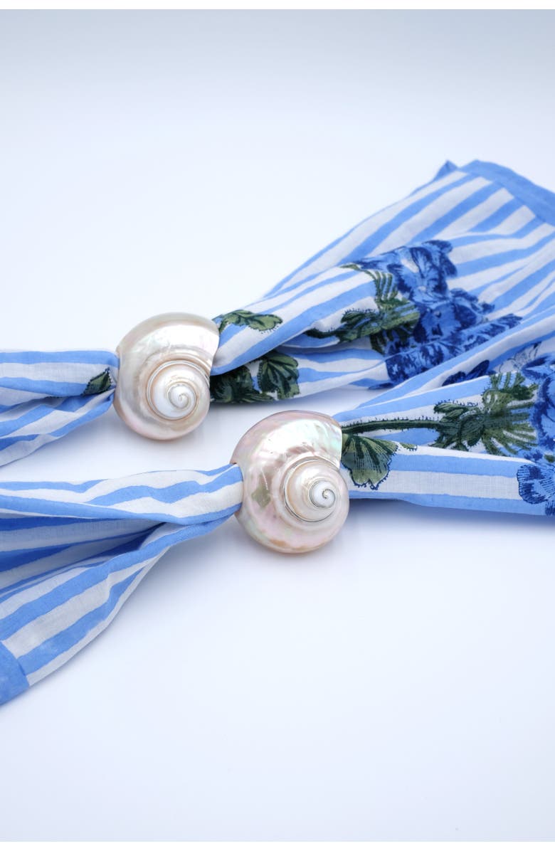 Inner Child Seashell Napkin Rings - Set of 4, Alternate, color, White