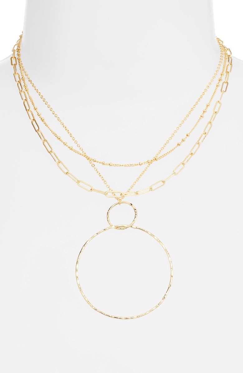 Nordstrom Tiered Orbital Pendant Necklace, Alternate, color, 