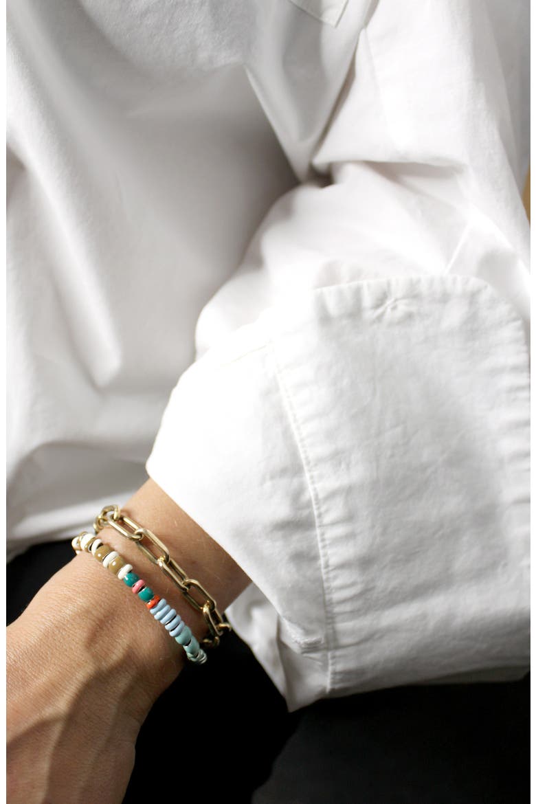 Bead Party Full Enamel Boardwalk Bracelet, Alternate, color, SILVER