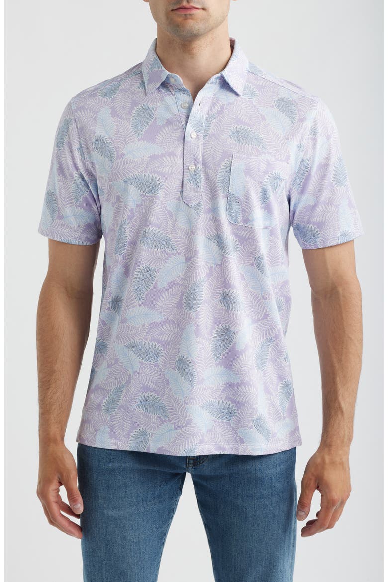 San Lucio Frond Fall IslandZone® Pocket Polo, Main, color, PAISLEY PURPLE