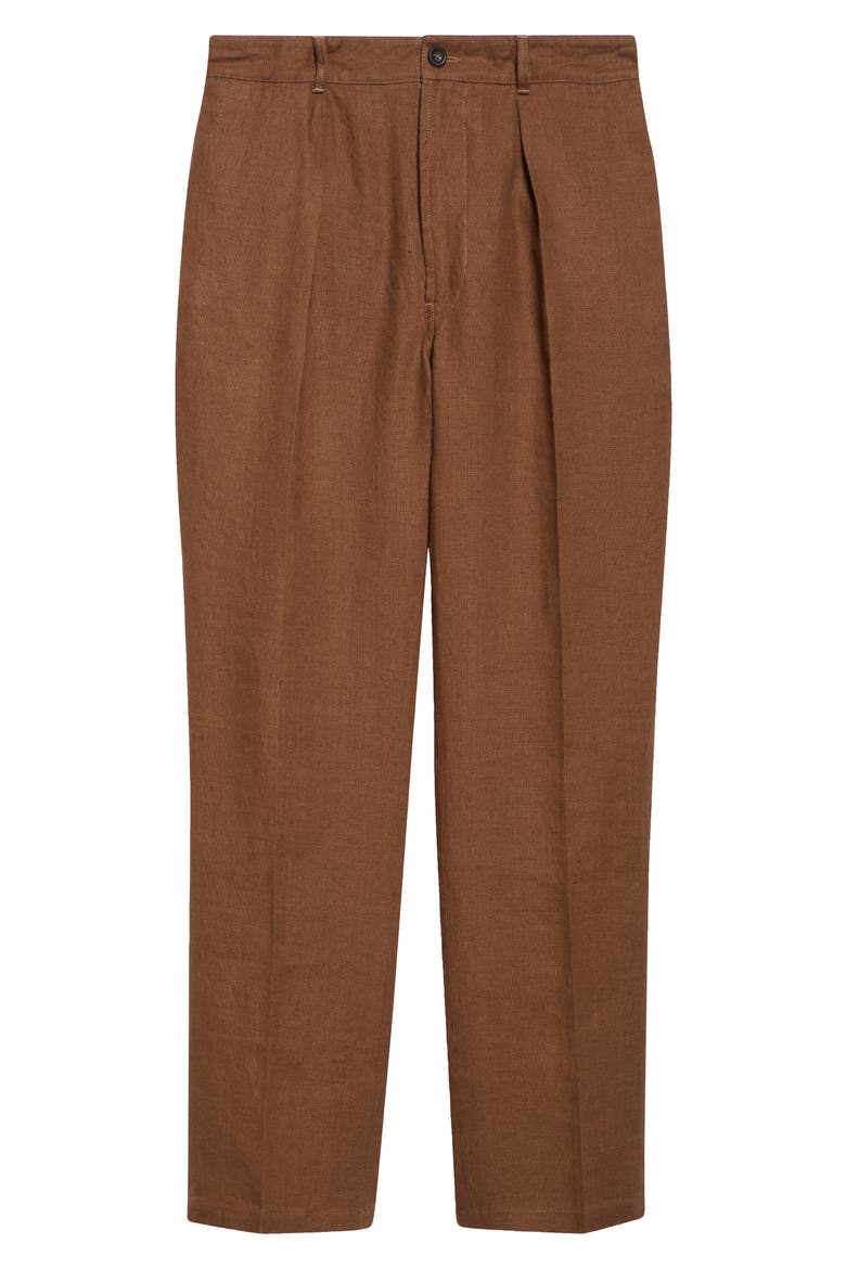 Miki Antique Linen Games Trousers, Alternate, color, 300 COFFEE