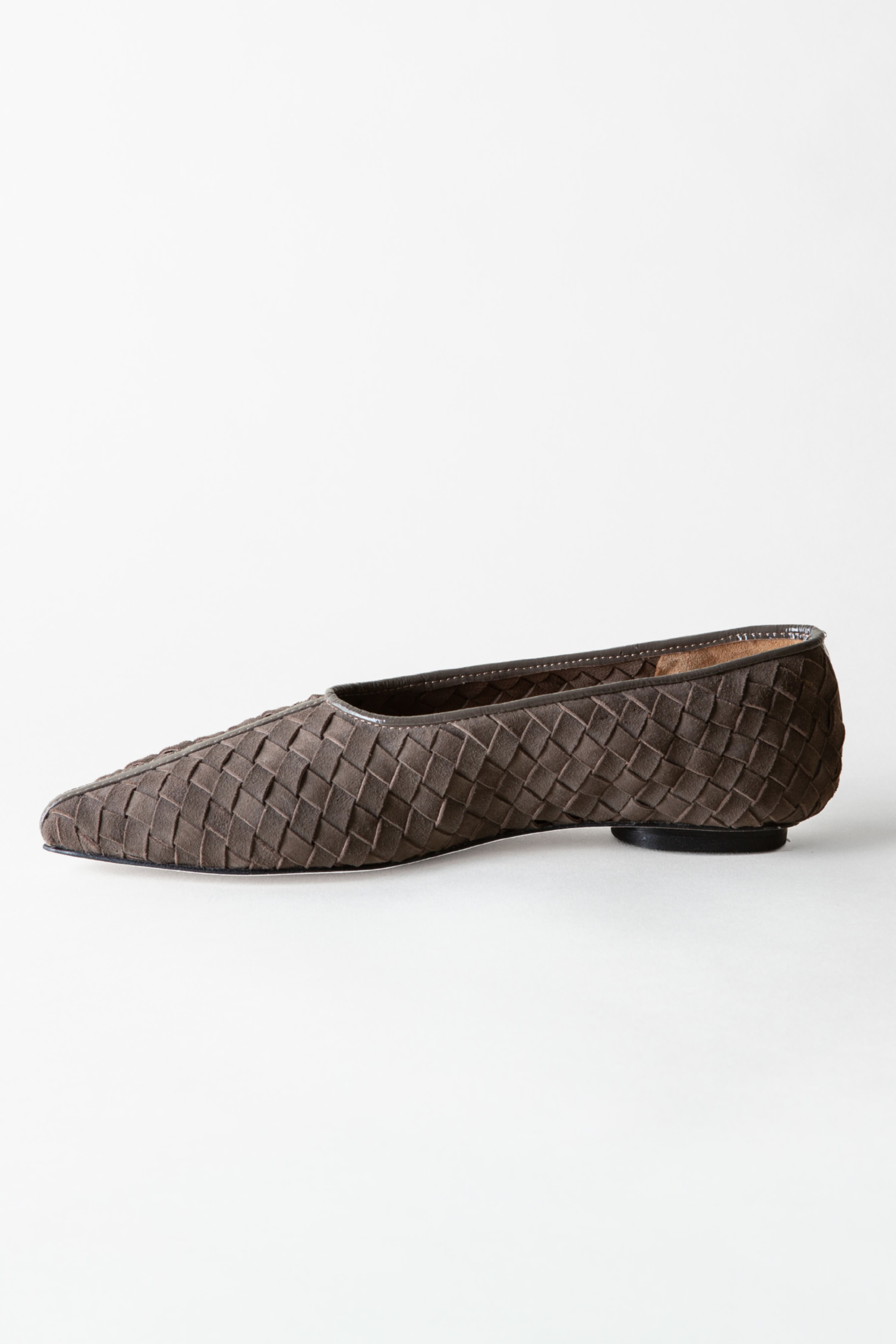 Zelda Pointed-Toe Flat, Alternate, color, Ash Woven Suede