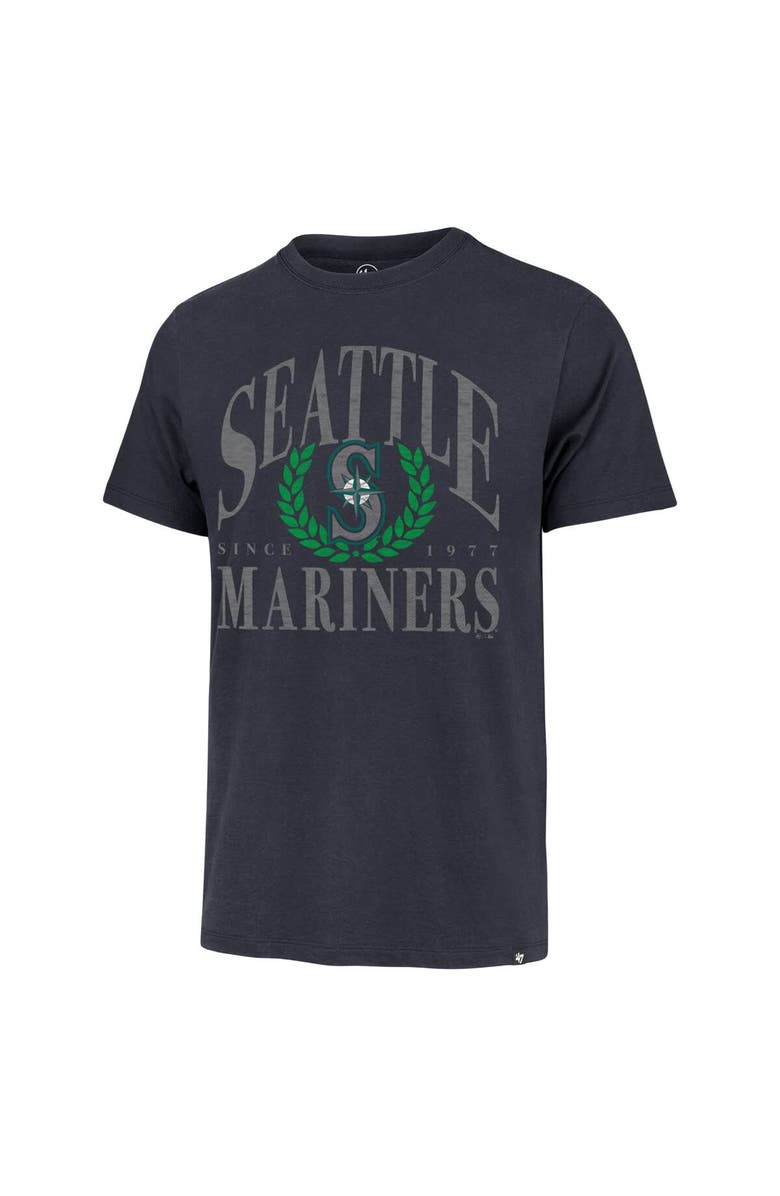 '47 Men's '47 Navy Seattle Mariners Pitchout Franklin T-Shirt, Alternate, color, 