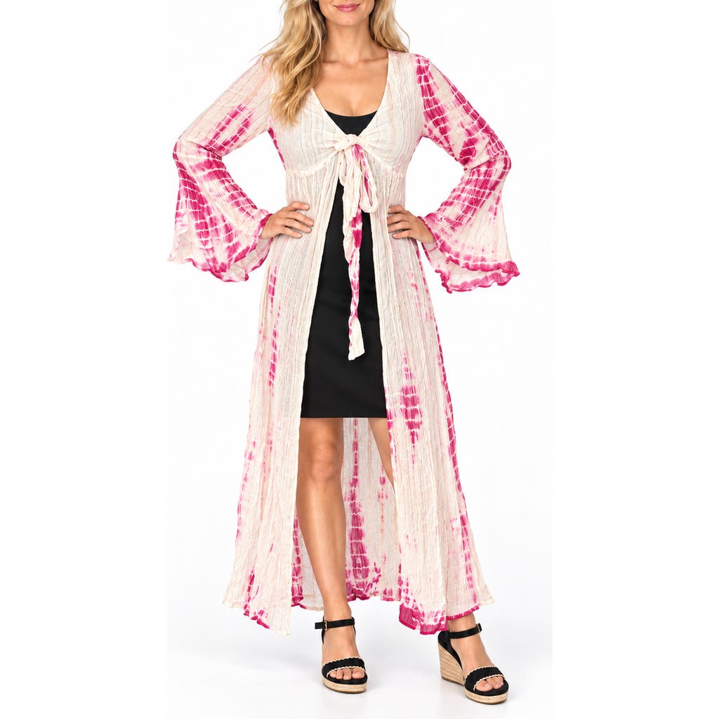 Ranee's Ranees Tie Dye Robe In Pink