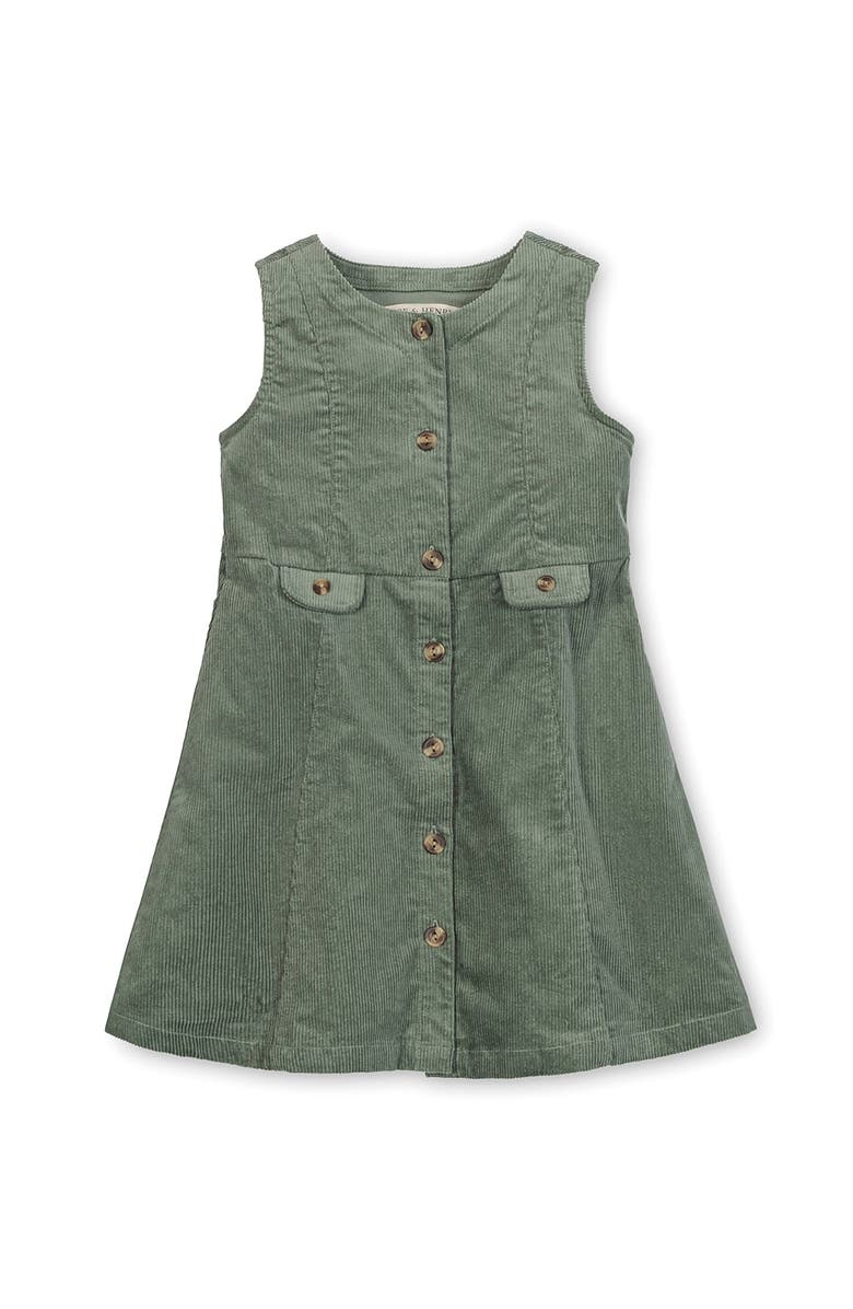 Hope & Henry Kids' Organic Corduroy Button Front Jumper, Main, color, Sage