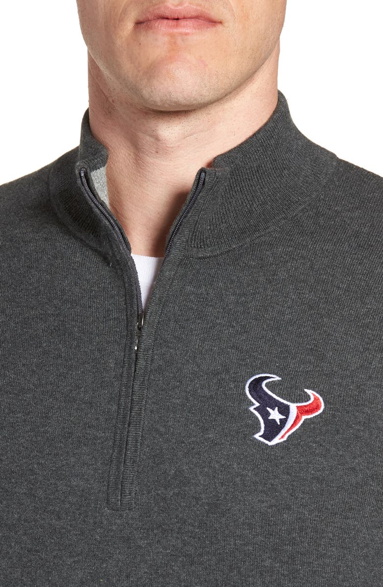 Cutter & Buck Houston Texans - Lakemont Regular Fit Quarter Zip Sweater, Alternate, color, 