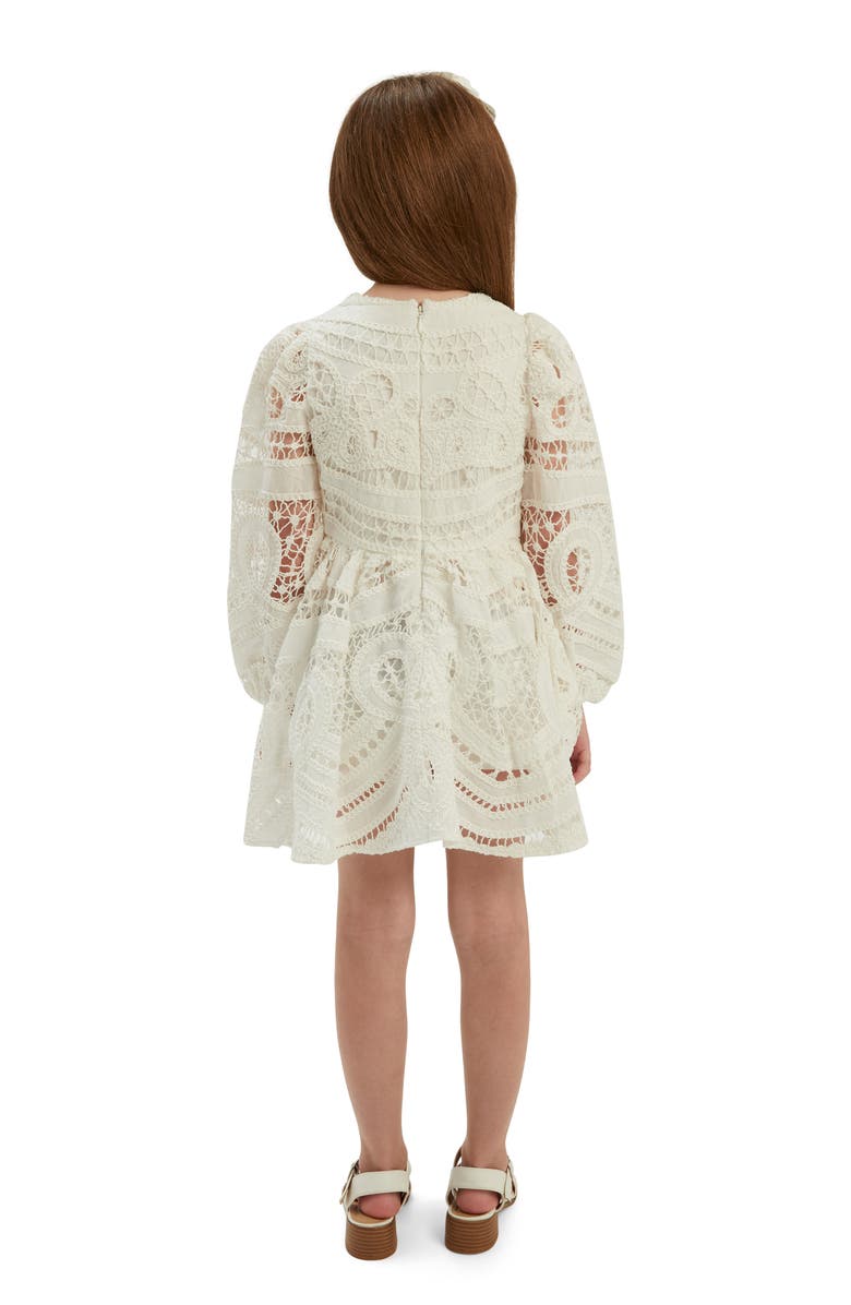 Bardot Junior Kids' Margot Miley Long Sleeve Cotton Lace Party Dress, Alternate, color,
