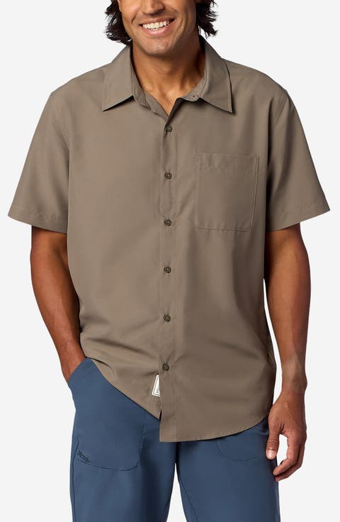 AirExchange UPF Short Sleeve Button-Up Shirt