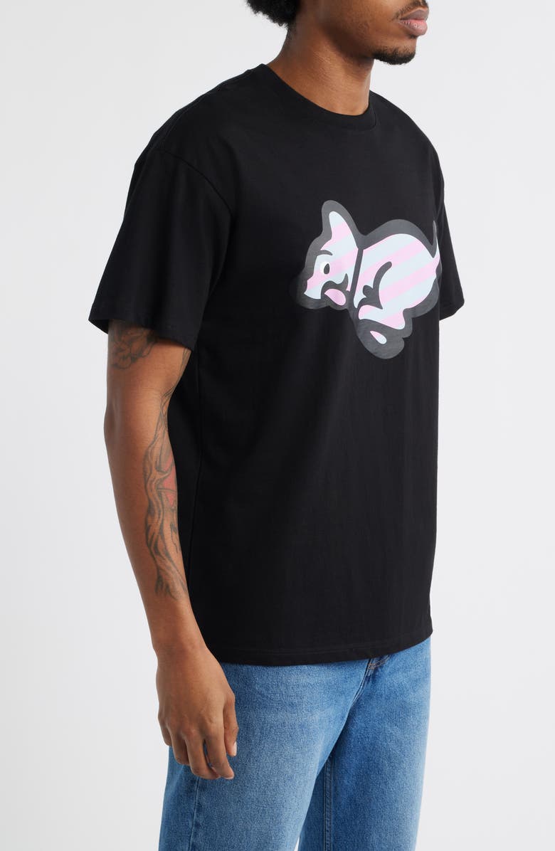 ICECREAM Yikes Stripes Graphic T-Shirt, Alternate, color, Black