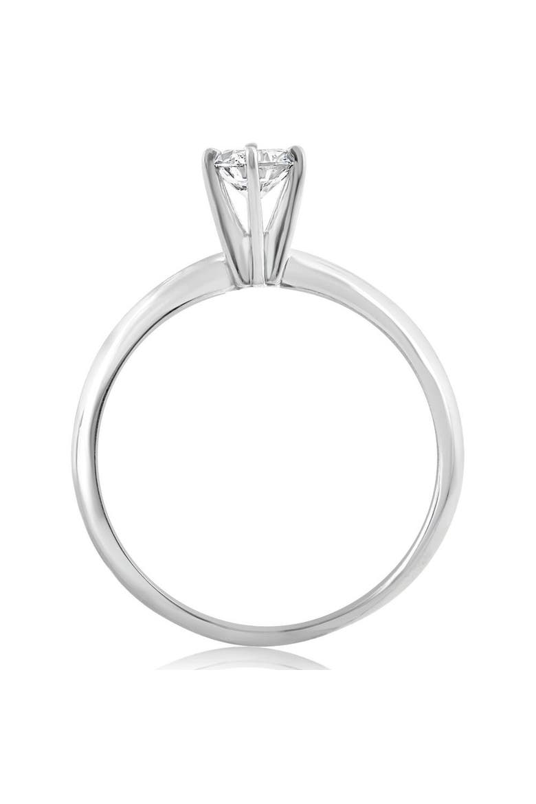 1/3Ct Solitaire Round Cut Diamond Engagement Ring in 14k Gold Lab Grown, Alternate, color, 14k White Gold